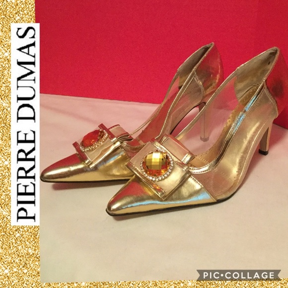 Pierre Dumas Shoes - NEW Pierre Dumas church formal heels size 8M gold